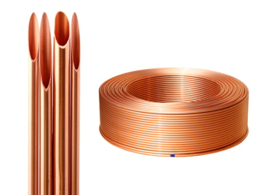 Internally grooved copper tubes
